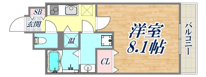 アドバンス三宮2ライズの間取り