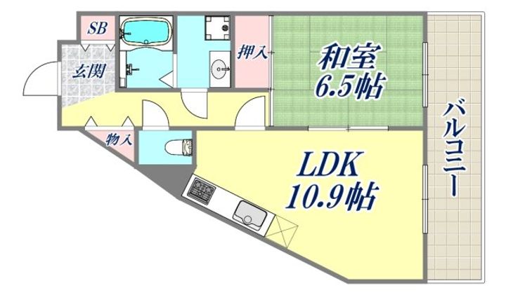 サンリッジ湊川の間取り