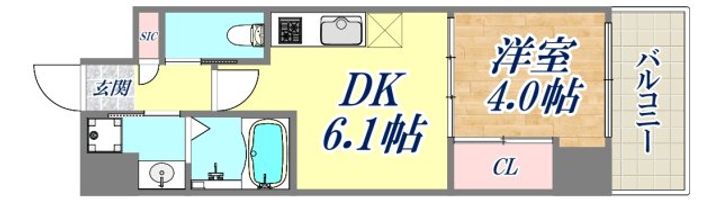 プレジオ日暮通の間取り