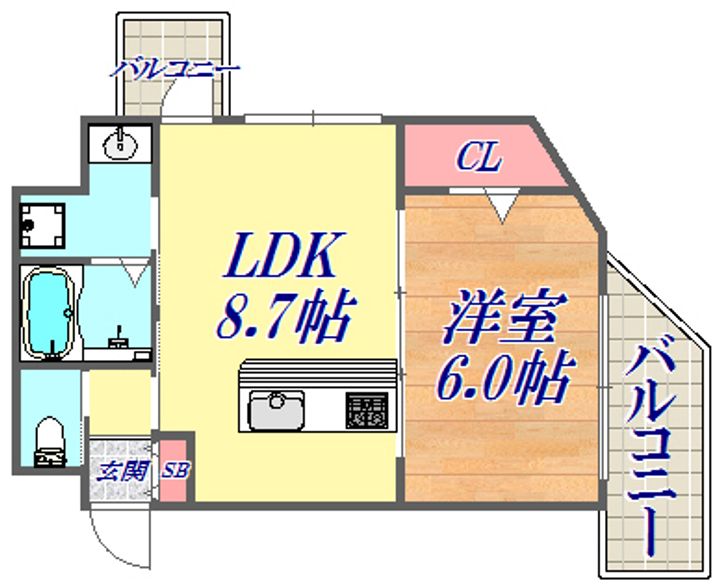 プリオーレ神戸大開通の間取り