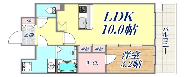 GENOVIA神戸湊川公園の間取り