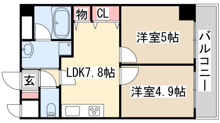 ロイヤルヒル神戸三ノ宮2の間取り