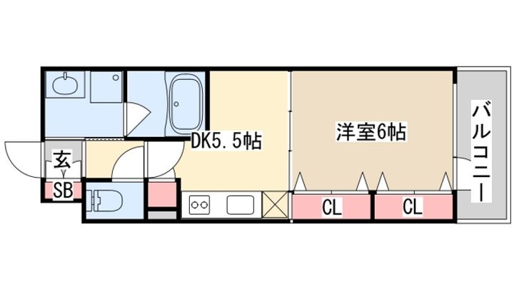 プレジール三ノ宮3の間取り