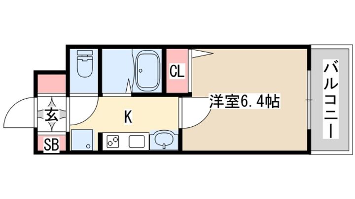 エステムプラザ神戸水木通グランクロスの間取り