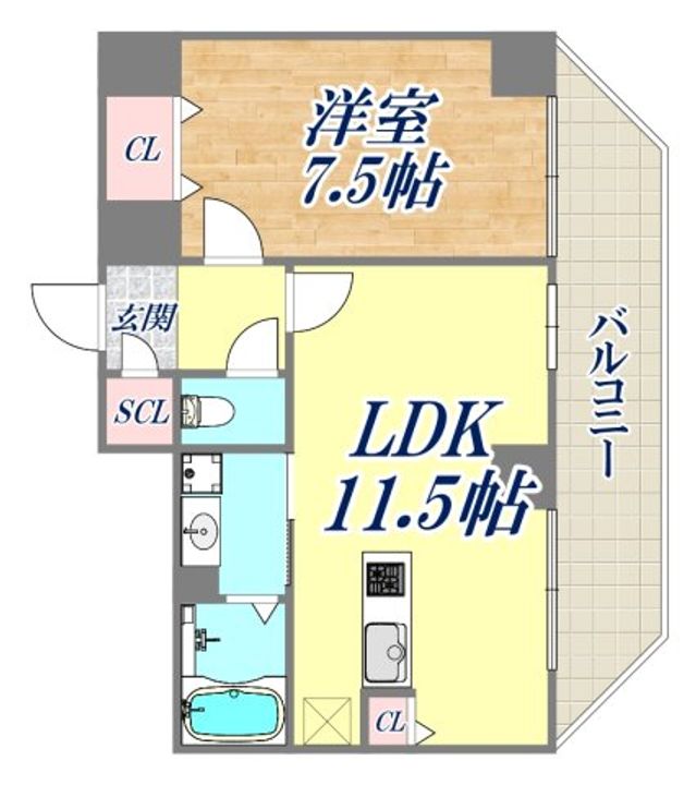 グルーブ神戸元町アリアの間取り
