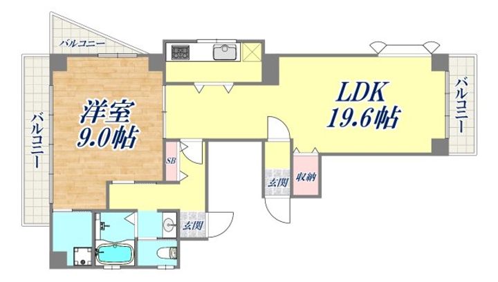 ブリリアント新神戸の間取り