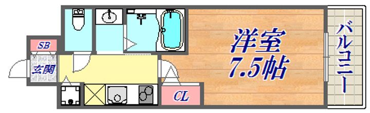 セレニテ神戸元町クレアの間取り