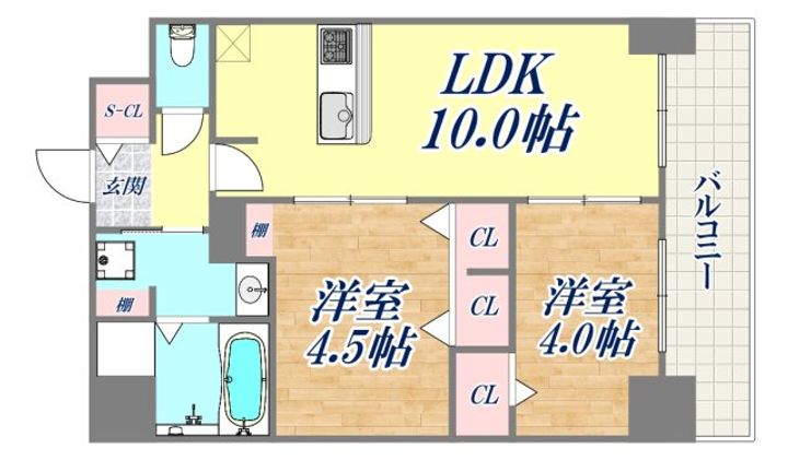 アドバンス神戸パーチェの間取り