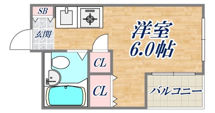 キューブ神戸塚本通の間取り