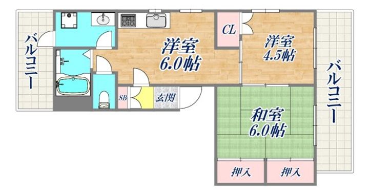 広末マンションの間取り