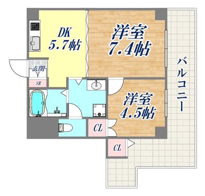 サンゼン山手ハイツの間取り