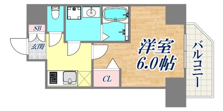 セオリー神戸ウエストゲートの間取り