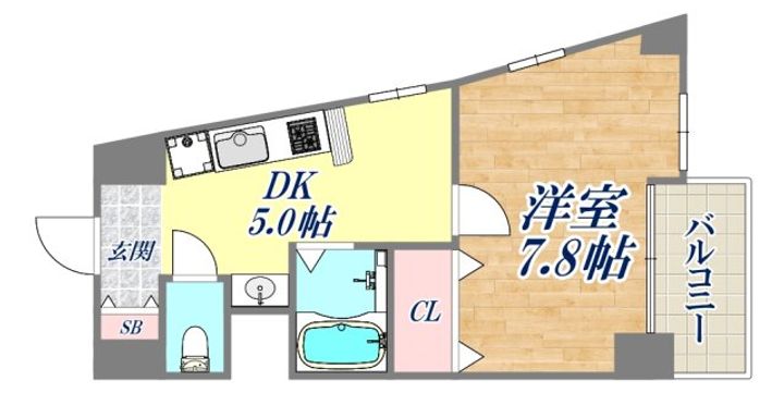 エステムコート新神戸エリタージュの間取り