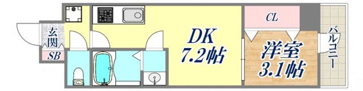 アドバンス神戸レイソレの間取り