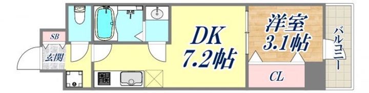 アドバンス神戸レイソレの間取り