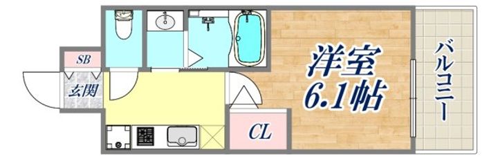 エステムコート三宮EAST4ザ・フロントの間取り