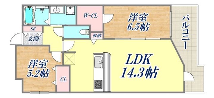 ワコーレ新神戸マスターズレジデンスの間取り