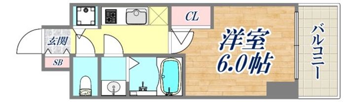 エスリードレジデンスグラン神戸三宮シティの間取り