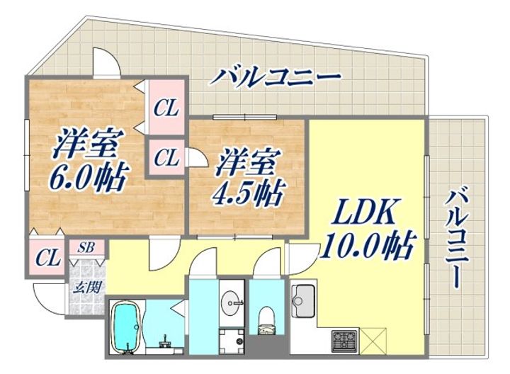 ローレル三宮の間取り
