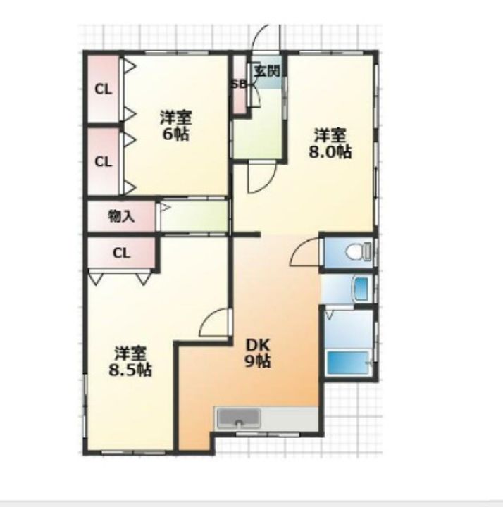 神奈川県横浜市中区山元町4丁目(一戸建)の賃貸物件の間取り