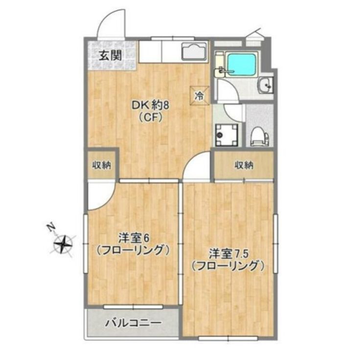 一の鳥居ハイツの間取り