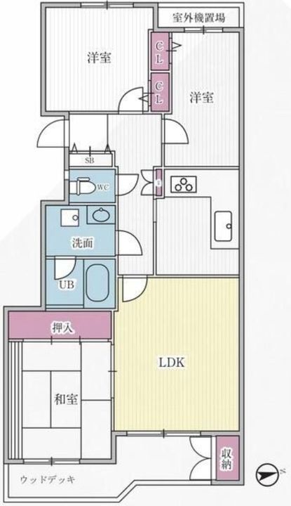 T’s garden横浜反町の間取り