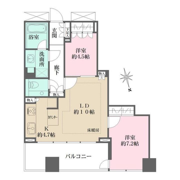 ナビューレ横浜タワーレジデンスの間取り