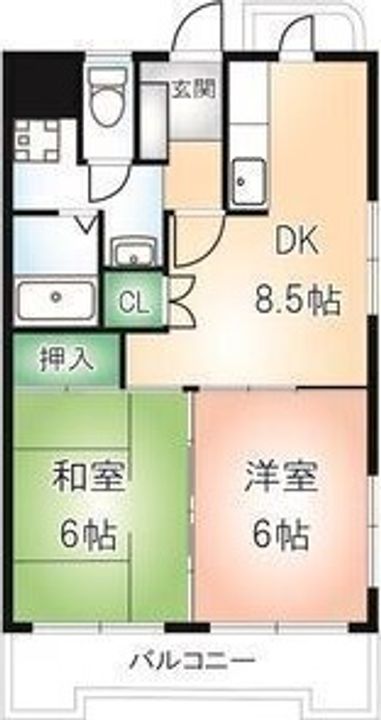 愛知県名古屋市天白区鴻の巣2丁目(マンション)の賃貸物件303の間取り