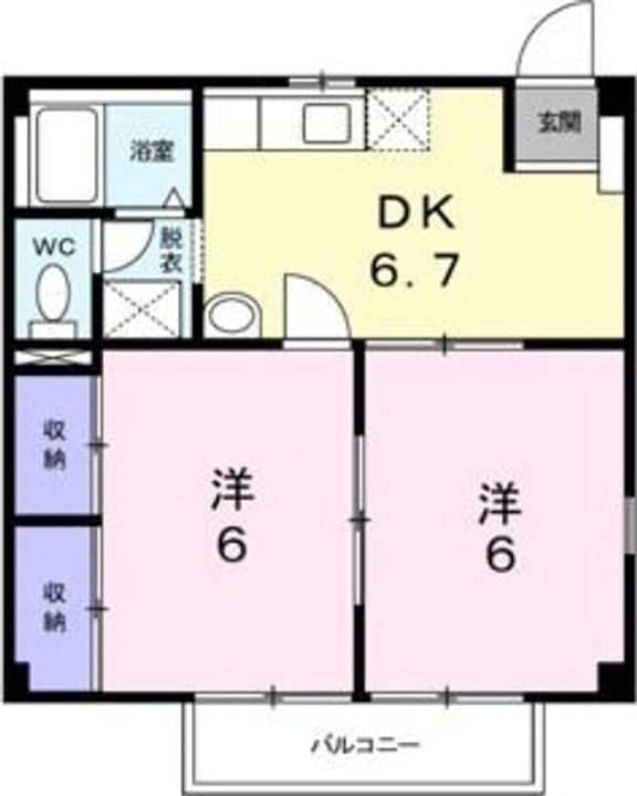 愛知県名古屋市緑区旭出3丁目(アパート)の賃貸物件201の間取り