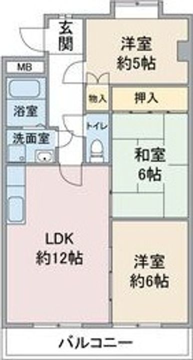 愛知県名古屋市天白区植田東2丁目(マンション)の賃貸物件の間取り