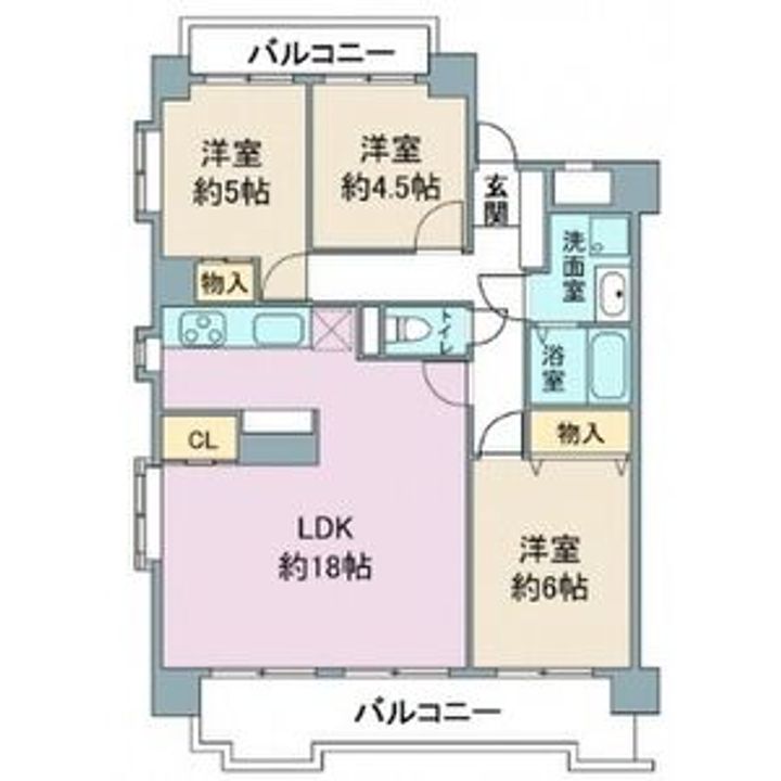 愛知県名古屋市天白区植田東3丁目(マンション)の賃貸物件302の間取り