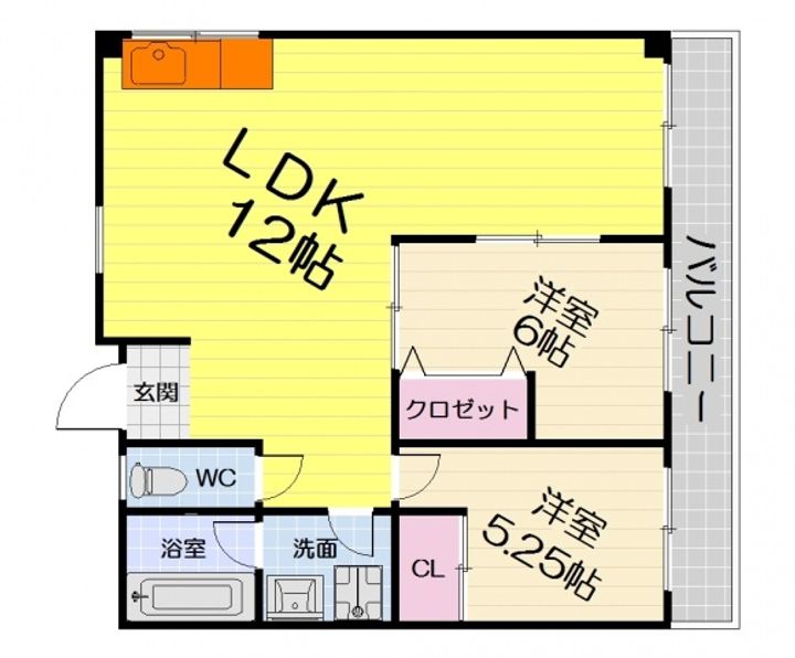 大阪府堺市西区浜寺昭和町3丁(マンション)の賃貸物件201の間取り