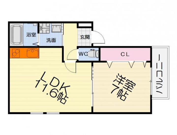 大阪府堺市西区浜寺石津町東2丁(アパート)の賃貸物件の間取り