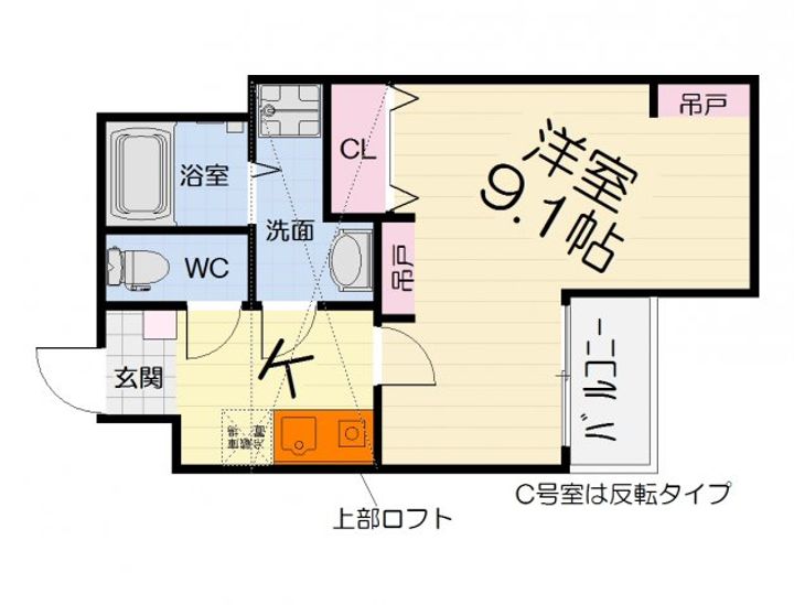 大阪府堺市中区深井沢町(マンション)の賃貸物件の間取り