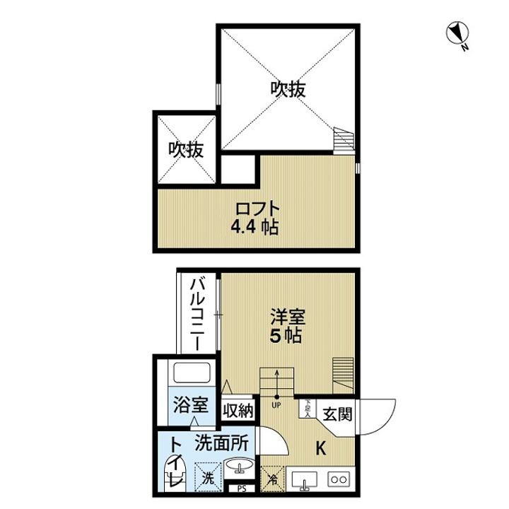 大阪府堺市西区浜寺諏訪森町西2丁(アパート)の賃貸物件の間取り