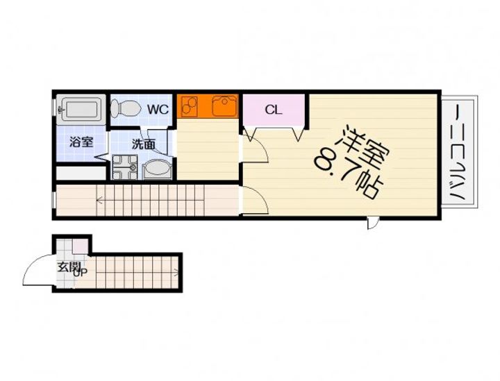 大阪府和泉市小田町2丁目(アパート)の賃貸物件の間取り