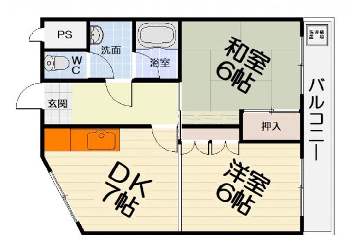 大阪府堺市中区深井水池町(マンション)の賃貸物件の間取り