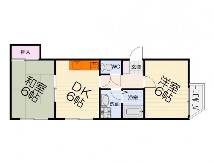 大阪府堺市中区深井清水町(マンション)の賃貸物件の間取り