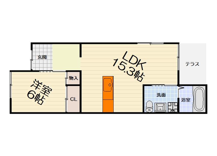 大阪府和泉市黒鳥町2丁目(アパート)の賃貸物件の間取り
