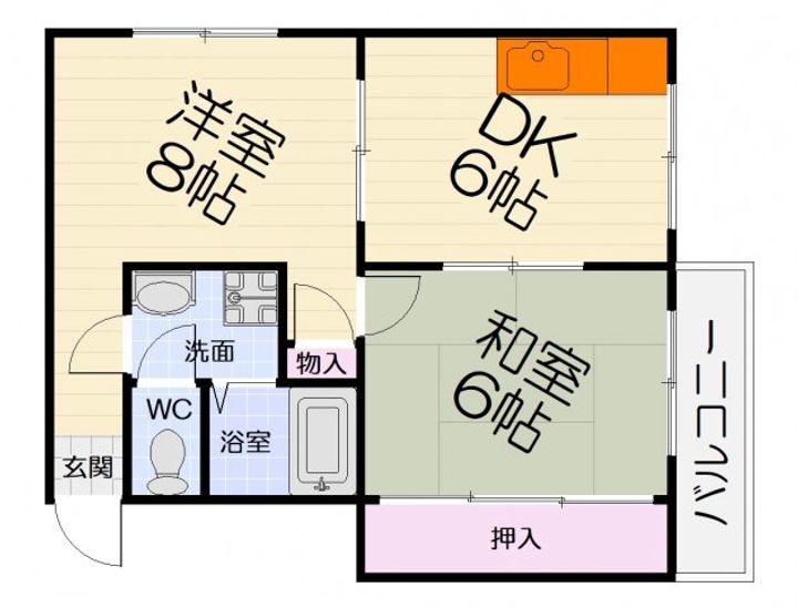 大阪府高石市羽衣1丁目(マンション)の賃貸物件403の間取り