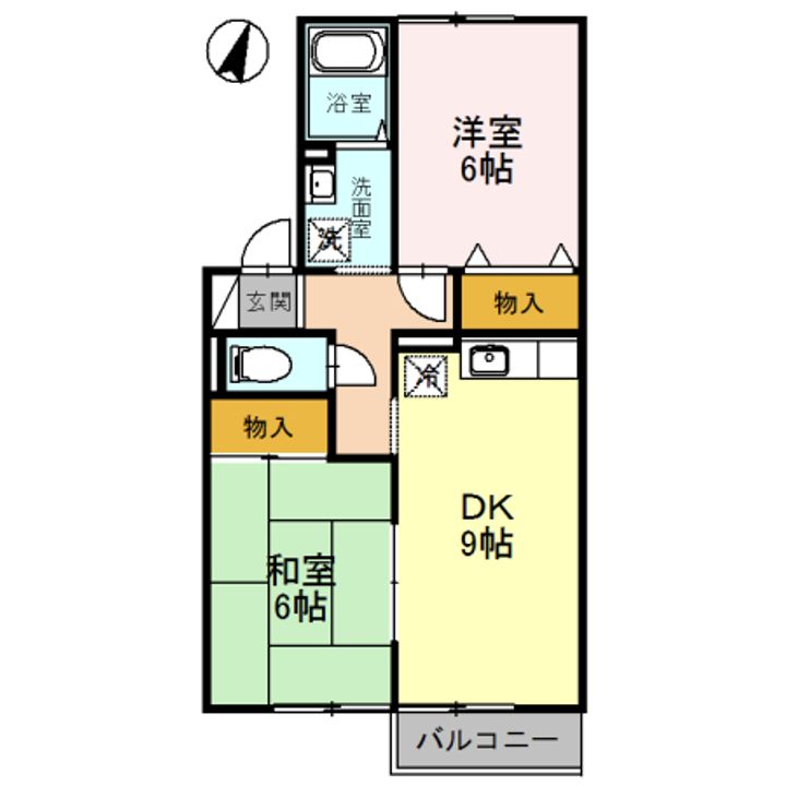 大阪府泉大津市我孫子2丁目(アパート)の賃貸物件の間取り