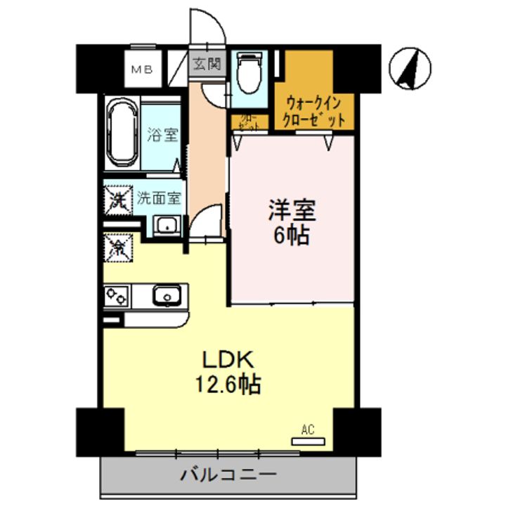 大阪府泉大津市田中町(マンション)の賃貸物件の間取り