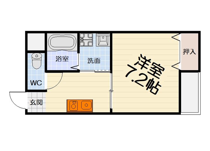 大阪府和泉市府中町4丁目(マンション)の賃貸物件の間取り