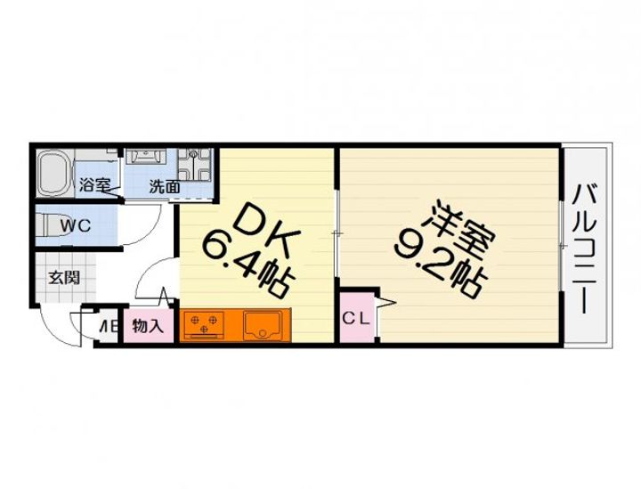大阪府泉大津市式内町(アパート)の賃貸物件の間取り