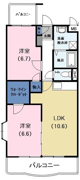 ソレアード(吉田町)の間取り