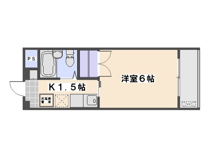サンライズ五日市中央5丁目ビル303の間取り