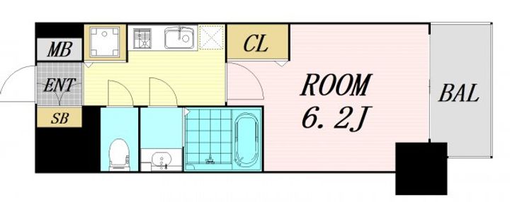 プレサンス扇町駅前の間取り