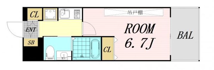 エステムコート梅田天神橋3アヴァンテの間取り