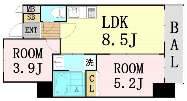 S-FORT福島LaLunaの間取り