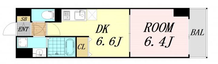 Gramercy Juso-higashi 2ndの間取り